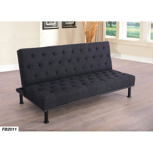 Golden Coast Black Grey Linen Sofa bed