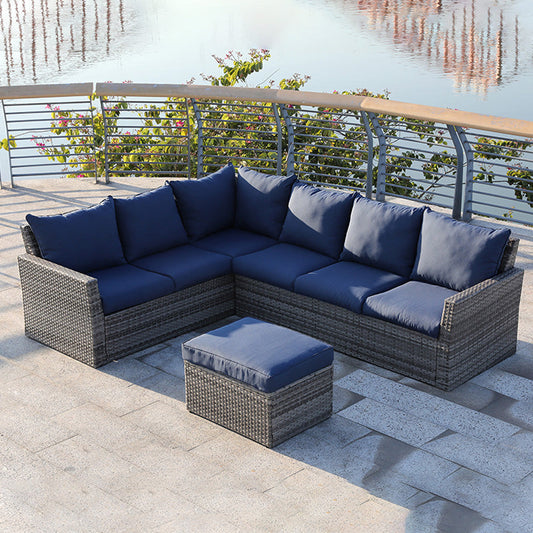 Golden Coast Grey Polyethylene and Iron 3-Piece Outdoor Group Seat